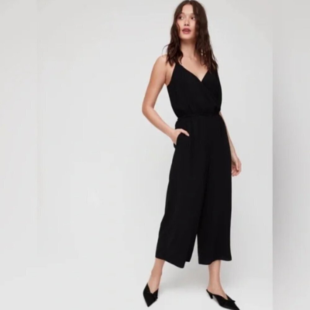 Aritzia Wilfred Wide Leg Melodie Jumpsuit Black XS
